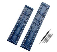 BNCXMO For Watch Band 22mm 24mm Genuine Leather Strap mens watch cow leather bracelet with Deployment
