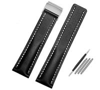 BNCXMO For Watch Band 22mm 24mm Genuine Leather Strap mens watch cow leather bracelet with Deployment