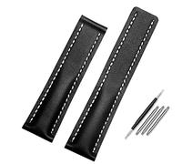 BNCXMO For Watch Band 22mm 24mm Genuine Leather Strap mens watch cow leather bracelet with Deployment