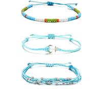 BNCXMO Friendship Bracelets for Women Gifts Christmas Stockings Stuffers Waterproof Ankle Bracelets Adjustable String Bracelet Stacks Jewelry Friendship Gifts