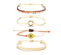 BNCXMO Friendship Bracelets for Women Gifts Christmas Stockings Stuffers Waterproof Ankle Bracelets Adjustable String Bracelet Stacks Jewelry Friendship Gifts