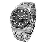 BNCXMO GA2100 Model Oak All Metal Bezel Strap Style Watch Bands For GA2100VB-1A Mod Kit Accessories with bottom cover