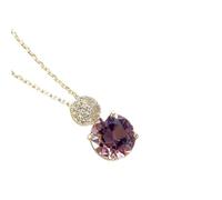 BNCXMO Gemstone Pendant Necklaces for Women Wedding Engagement Jewelry 925 Sterling Silver