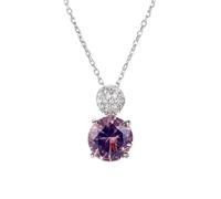 BNCXMO Gemstone Pendant Necklaces for Women Wedding Engagement Jewelry 925 Sterling Silver