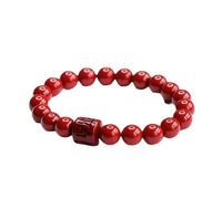 BNCXMO Genuine Cinnabar Bracelet with Purple Gold Sand six-Character Proverb Bracelet Cinnabar