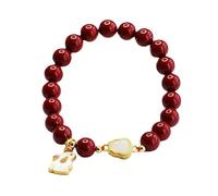 BNCXMO Genuine Cinnabar Purple Gold Sand Bracelet Rabbit Gourd Bracelet Rabbit Cinnabar