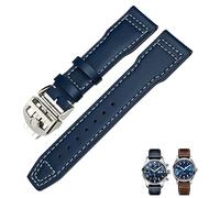 BNCXMO Genuine Leather Watch Strap 20mm 21mm 19mm 22mm Cowhide Watchbands For Mark Big Pilot Spitfire PORTOFINO Watch Accessories