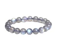 BNCXMO Genuine Rainbow Lights Natural Labradorite Moonstone Gemstone Round Bead Crystal Bracelet