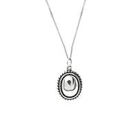 BNCXMO Gothic Necklace Pendant Necklace Belcher Oval Design Valentine's Day Necklace for Men and Women