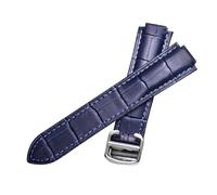 BNCXMO Handmade Blue Black Aligator Crocodile Skin Watchband For Blue Balloon Wrist Bracelet Depolyment Clasp