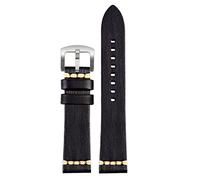 BNCXMO Handmade Genuine Leather Watch Strap 20mm 22mm24 for Citizen Omega GT Men's Watchband Brown Blue Green Grey (Color : 26mm, Size : 24mm)
