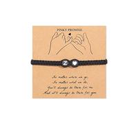 BNCXMO Initial Bracelet for Women Adjustable Heart Letter A-Z Braided Bracelets Handmade Woven Rope Bracelets Jewelry for Best Friend Birthday Gifts