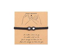 BNCXMO Initial Bracelet for Women Adjustable Heart Letter A-Z Braided Bracelets Handmade Woven Rope Bracelets Jewelry for Best Friend Birthday Gifts