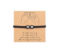 BNCXMO Initial Bracelet for Women Adjustable Heart Letter A-Z Braided Bracelets Handmade Woven Rope Bracelets Jewelry for Best Friend Birthday Gifts