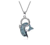 BNCXMO jewelry Necklaces Animal Jewelry for Women Pendant Women's Neck Chain Blue Crystal jewelry