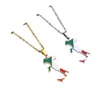 BNCXMO jewelry New 2025 Fashion Italy Map Flag Pendant Stainless Steel Necklaces For Women Color/Color Italian Maps Partys Couple With For You Jewelry Fashion Accessories Creative G