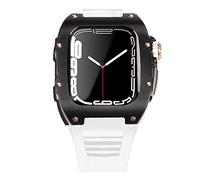 BNCXMO Lastest Stainless Steel Strap Case for Band 7 45mm Titanium Alloy Case for Iwatch 7 6 5 4 SE 44MM Diy Mod Kit Set