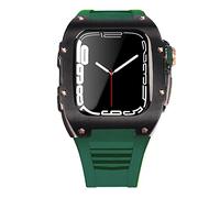 BNCXMO Lastest Stainless Steel Strap Case for Band 7 45mm Titanium Alloy Case for Iwatch 7 6 5 4 SE 44MM Diy Mod Kit Set