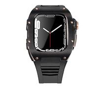 BNCXMO Lastest Stainless Steel Strap Case for Band 7 45mm Titanium Alloy Case for Iwatch 7 6 5 4 SE 44MM Diy Mod Kit Set