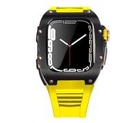 BNCXMO Lastest Stainless Steel Strap Case for Band 7 45mm Titanium Alloy Case for Iwatch 7 6 5 4 SE 44MM Diy Mod Kit Set