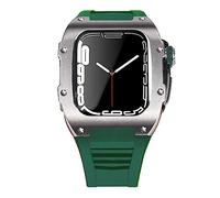 BNCXMO Lastest Stainless Steel Strap Case for Band 7 45mm Titanium Alloy Case for Iwatch 7 6 5 4 SE 44MM Diy Mod Kit Set