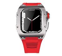 BNCXMO Lastest Stainless Steel Strap Case for Band 7 45mm Titanium Alloy Case for Iwatch 7 6 5 4 SE 44MM Diy Mod Kit Set