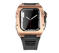 BNCXMO Lastest Stainless Steel Strap Case for Band 7 45mm Titanium Alloy Case for Iwatch 7 6 5 4 SE 44MM Diy Mod Kit Set