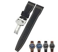 BNCXMO Leather Watchband 20mm 21mm 22mm Suitable for IWC Big Pilot Spitfir Mark 18 Portfino Calfskin Black Watch Strap