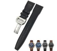 BNCXMO Leather Watchband 20mm 21mm 22mm Suitable for IWC Big Pilot Spitfir Mark 18 Portfino Calfskin Black Watch Strap