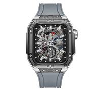 BNCXMO Luxury Metal Watch Case+Strap For Band Series 6 5 4 SE 44mm Stainless Steel Strap Rubber Bracelet for IWatch 6 5 4 SE 44mm Series
