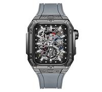 BNCXMO Luxury Metal Watch Case+Strap For Band Series 6 5 4 SE 44mm Stainless Steel Strap Rubber Bracelet for IWatch 6 5 4 SE 44mm Series