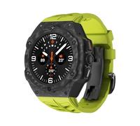 BNCXMO Luxury Modification Kit for Galaxy Watch 7 Ultra 47mm Carbon Case Rubber Strap for Galaxy Watch Ultra Carbon Fiber Cover Watchbands