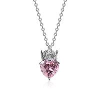 BNCXMO Luxury Natural Pink Quartz Crown Pendant Necklaces Elegant Real Women'S Birthday Fine Jewelry Gift Pink
