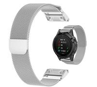 BNCXMO Magnetic Strap For Fenix 7x 3 HR 5X 6x 6 Pro 5 Plus Metal Milanese Watch Band 20/22/26mm For Forerunner 935 945 Quick Pins