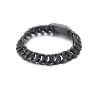 BNCXMO Men's and women's stainless steel link bracelets, curb chain, personalised bracelet, great gift for men