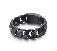 BNCXMO Men's and women's stainless steel link bracelets, curb chain, personalised bracelet, great gift for men