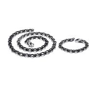 BNCXMO Men's Chain Bracelet, 3D Hollow Woven Pattern Stainless Steel Bracelet for Men