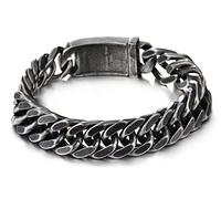 BNCXMO Men's Fashion Bracelet Chain Awesome Retro Stainless Steel Chain Bracelets