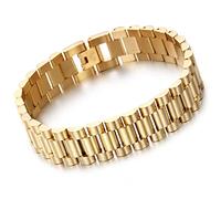 BNCXMO Men's Stainless Steel Link Bracelets for Men, Watch Bracelet, Shape Chain Bracelet, Gift for Couples, Husband, Boyfriend