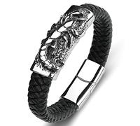BNCXMO Men's surfer bracelets, men's bracelet, retro watch strap, bracelet, stainless steel with buckle closure