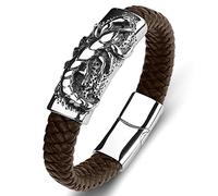 BNCXMO Men's surfer bracelets, men's bracelet, retro watch strap, bracelet, stainless steel with buckle closure