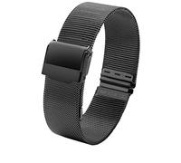 BNCXMO Milanese Loop Female Simple watchband 12 13 14 15 16 17 18 19 20 22mm Metal Weave Fashion Trend Bracelet for DW AR watchband (Color : Silver, Size : 17mm)