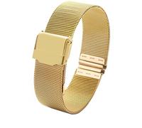 BNCXMO Milanese Loop Female Simple watchband 12 13 14 15 16 17 18 19 20 22mm Metal Weave Fashion Trend Bracelet for DW AR watchband (Color : Silver, Size : 17mm)