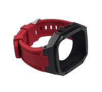 BNCXMO Modification Kit Silicone Strap+Metal Case For band 45mm 40mm 41mm 44mm Watchband For iWacth 8 7 SE 6 5 4 Mod Bracelet