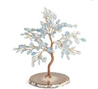 BNCXMO Natural Crystal Tree Gemstone Money Tree Feng Shui Figurine Tree of Life Ornament for Reiki Healing Good Luck Home Decoration,D-15CM