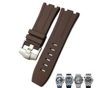 BNCXMO Natural Resin Fluorine Rubber 28 mm Watch Strap Replacement for Audemars Royal Oak Piguet Offshore for AP Watch Strap (-)