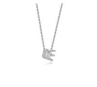 BNCXMO Necklace for Women Crown Necklace Female Clavicle Chain 925 Sterling Silver Simple Temperament Cold Wind Rose Gold Pendant for Girlfriend Gift Choker Necklace