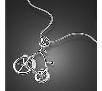 BNCXMO Necklace Necklace 925 Silver Women Bike Pendant Design Solid Silver Snake Chain Creative Birthday GiftNecklace for Women Men