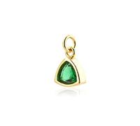 BNCXMO Necklaces 925 Sterling Silver Gold 12 Months Born Gemstone Triangle Zircon Pendant Necklace Necklace 2021 Ladies Accessories