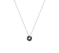 BNCXMO Necklaces for Women Girls 925 Sterling Silver Donut Pendant Necklace Circle Charm 18 Inch Necklace Double-sided Wearing Jewelry Clavicle Chain Choker Necklaces